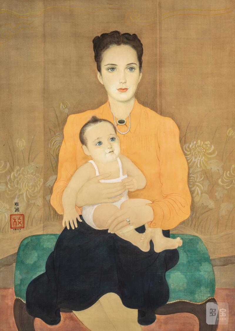 枚中栨 (梅忠恕 1906 - 1980年) | N.D女士與女兒